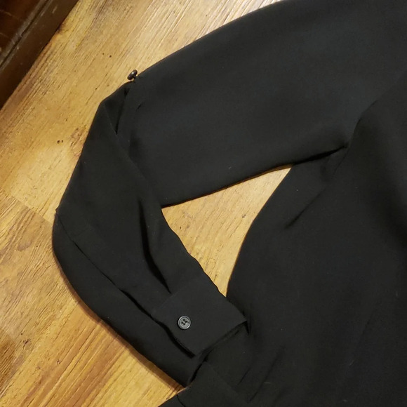 Vince black jumpsuit romper convertible sleeve euc - Picture 5 of 8